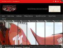 Tablet Screenshot of americoatpowdercoating.com